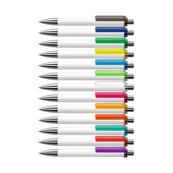 Hemijska olovka ,,Fashion,, crni ili beli obojeni klip