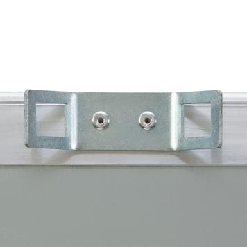 Aluminijumski klik ram sa držačem za stub lampe, srebrno eloksiran, zaobljeni uglovi